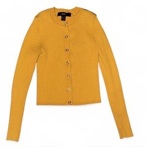 Forever 21 Golden Ribbed Cardigan